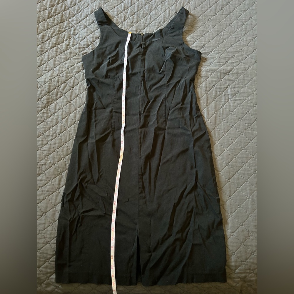 Black dress with front slit